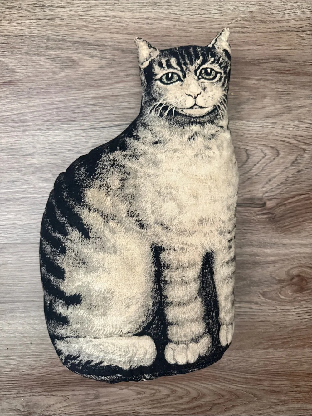 Vintage The Toy Works Stuffed Tabby Cat Country Farmhouse Decor 70s